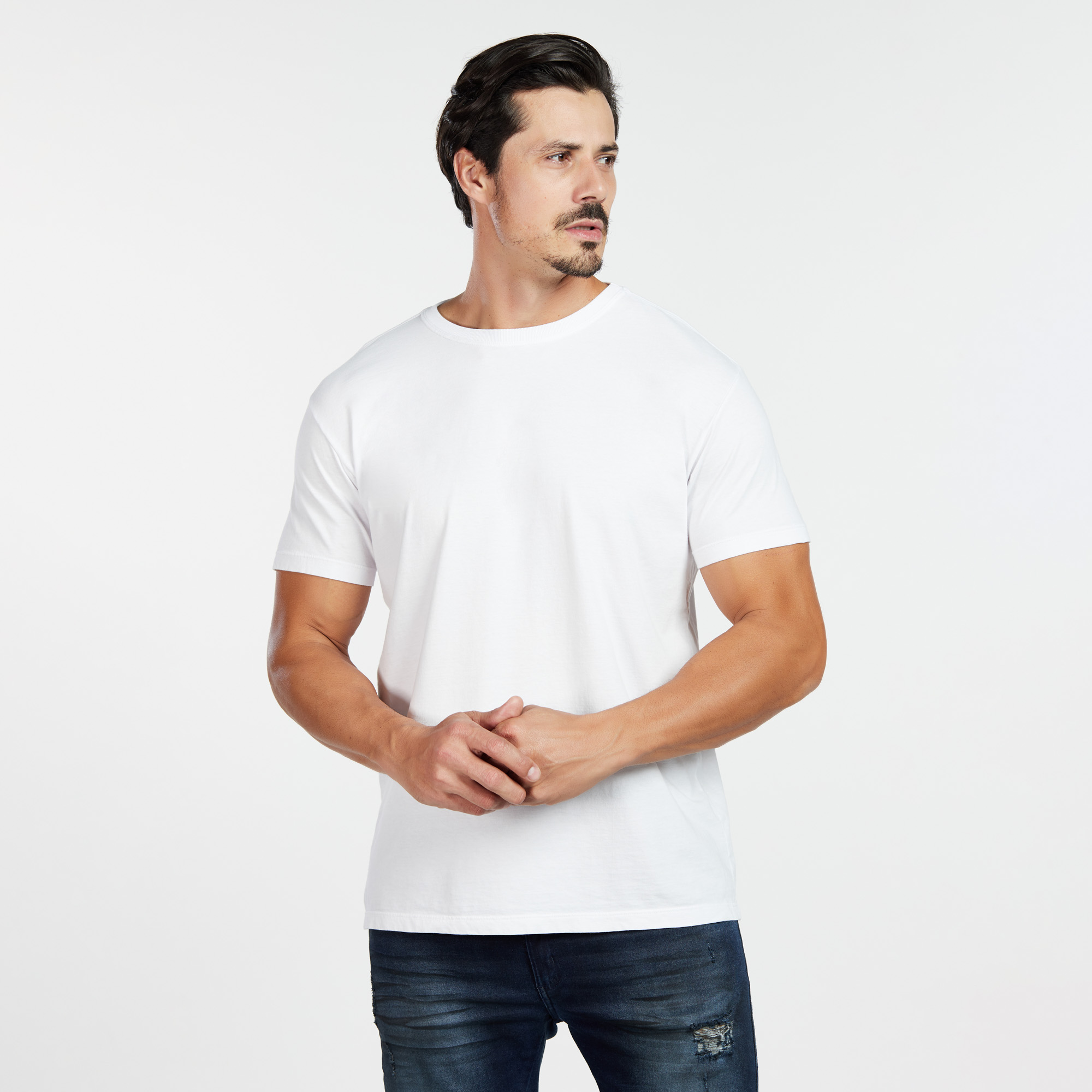 Camiseta Prime Cotton Branco — Lunfe Têxtil — foto 5