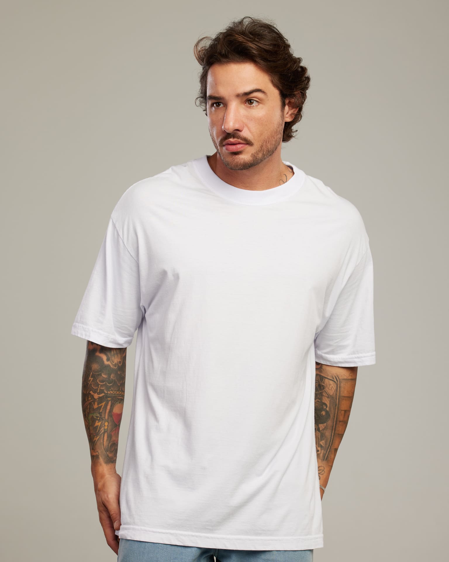 Camiseta Oversized Drop Shoulder — Lunfe Têxtil — foto 9