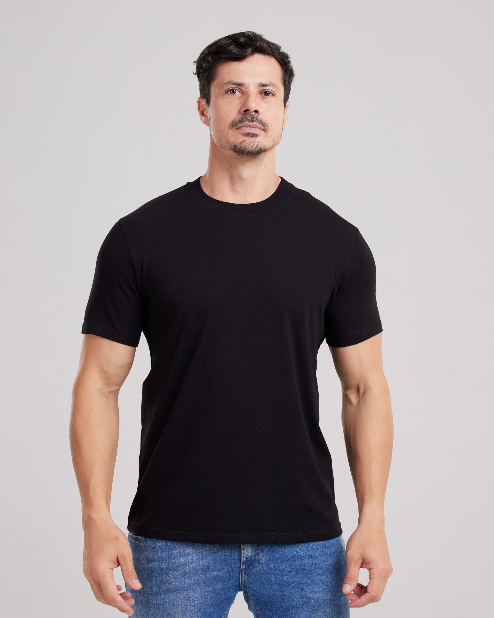 Camiseta Cotton Jersey Peruano Regular Fit Preto — Lunfe Têxtil — foto 5