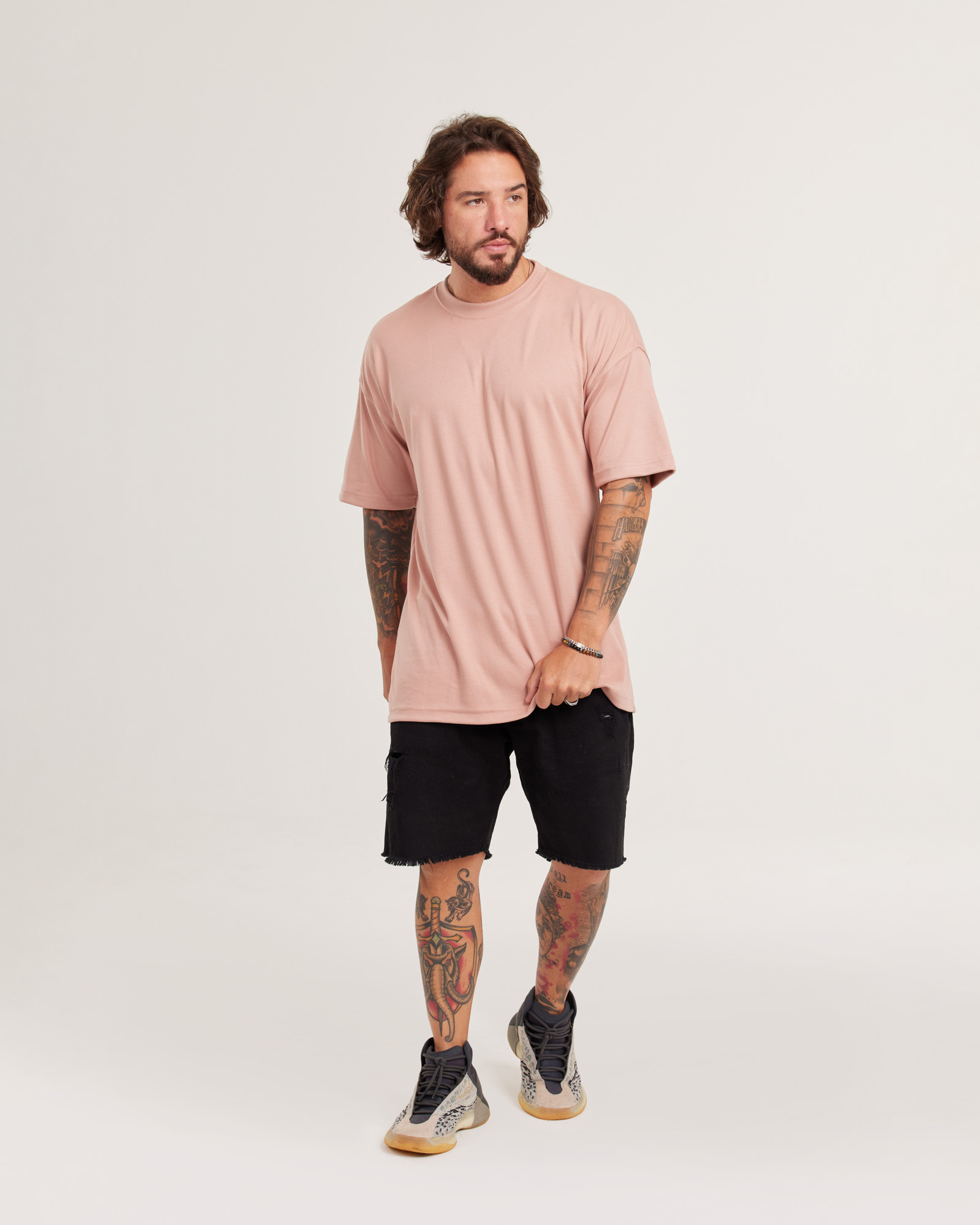 Camiseta Oversized Malhão Suedine — Lunfe Têxtil — foto 5