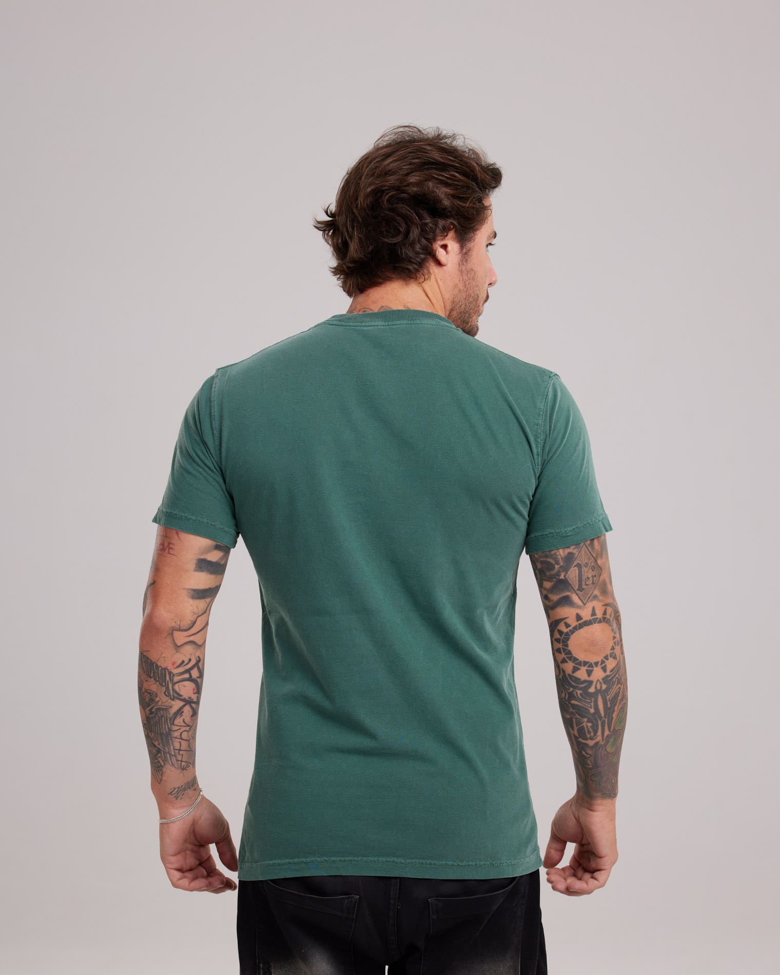 Camiseta Estonada Stone Wash Clássica — Lunfe Têxtil — foto 8