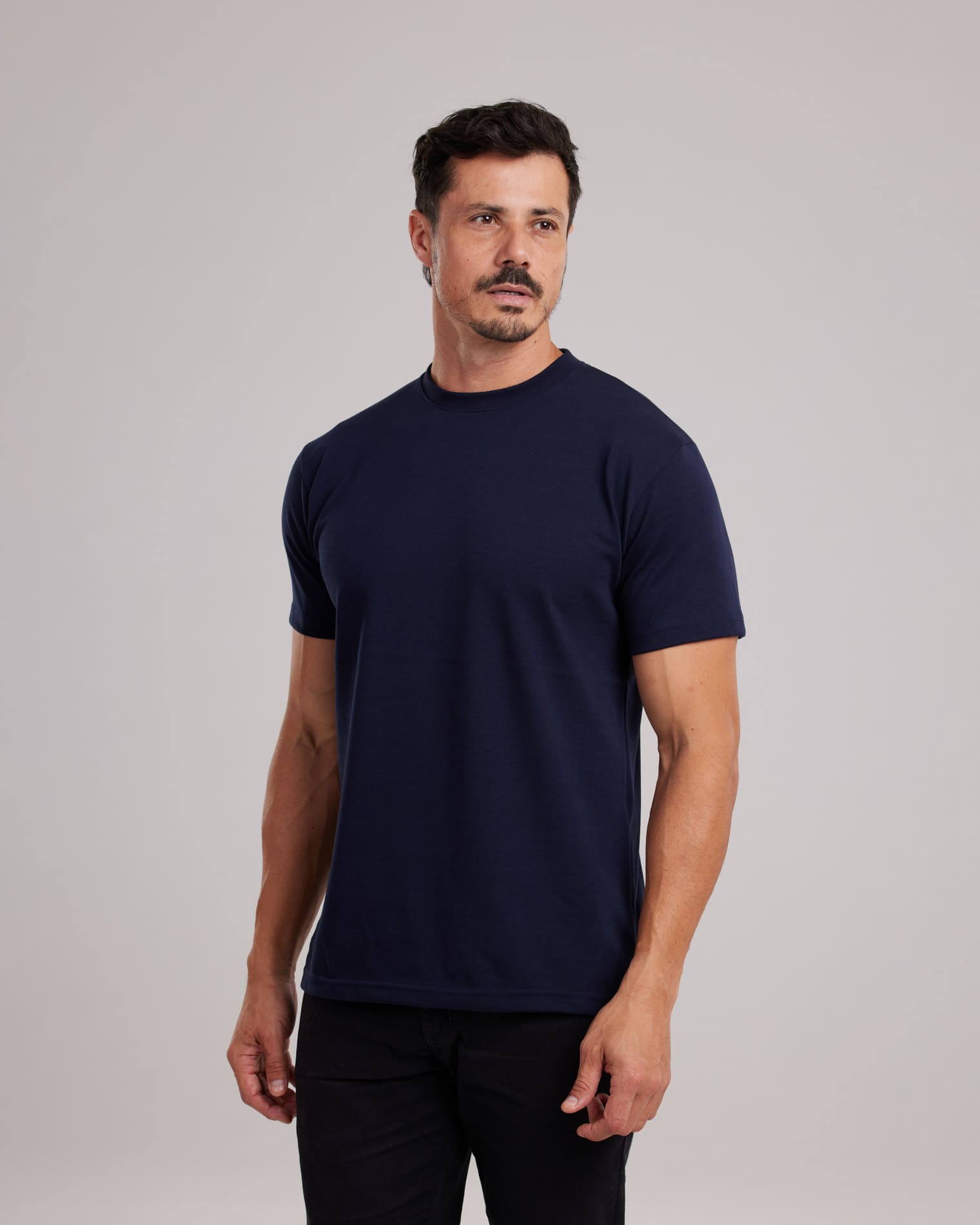 Camiseta Chinese Cotton Heavyweight Azul Marinho — Lunfe Têxtil — foto 4