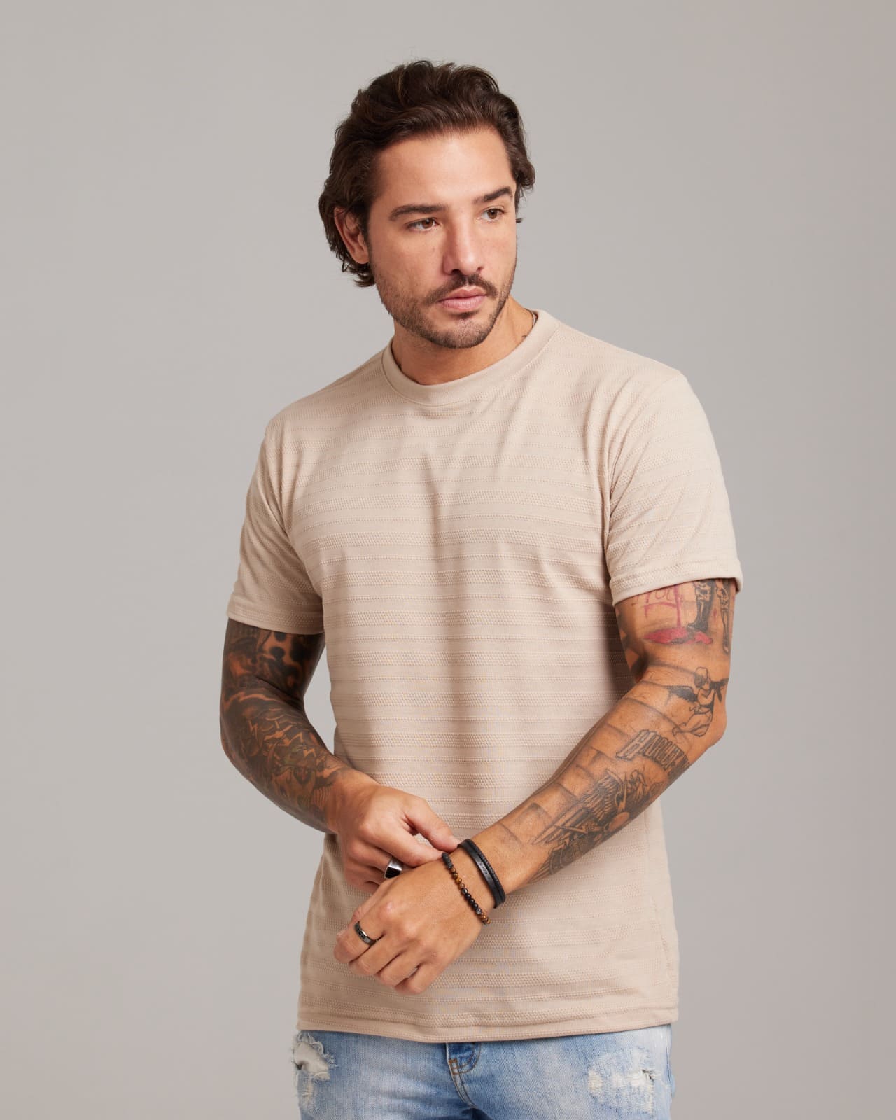 Camiseta Waffle Knit Texture — Lunfe Têxtil — foto 2