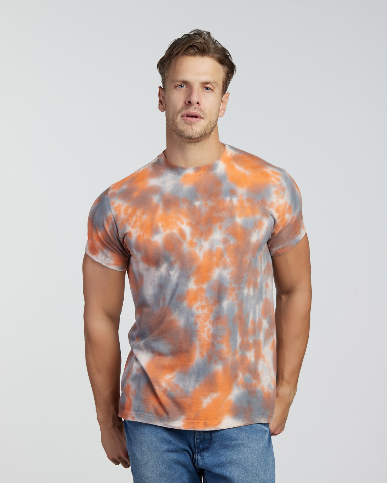 Camiseta Tie Dye Tie Dye Laranja — Lunfe Têxtil — foto 7