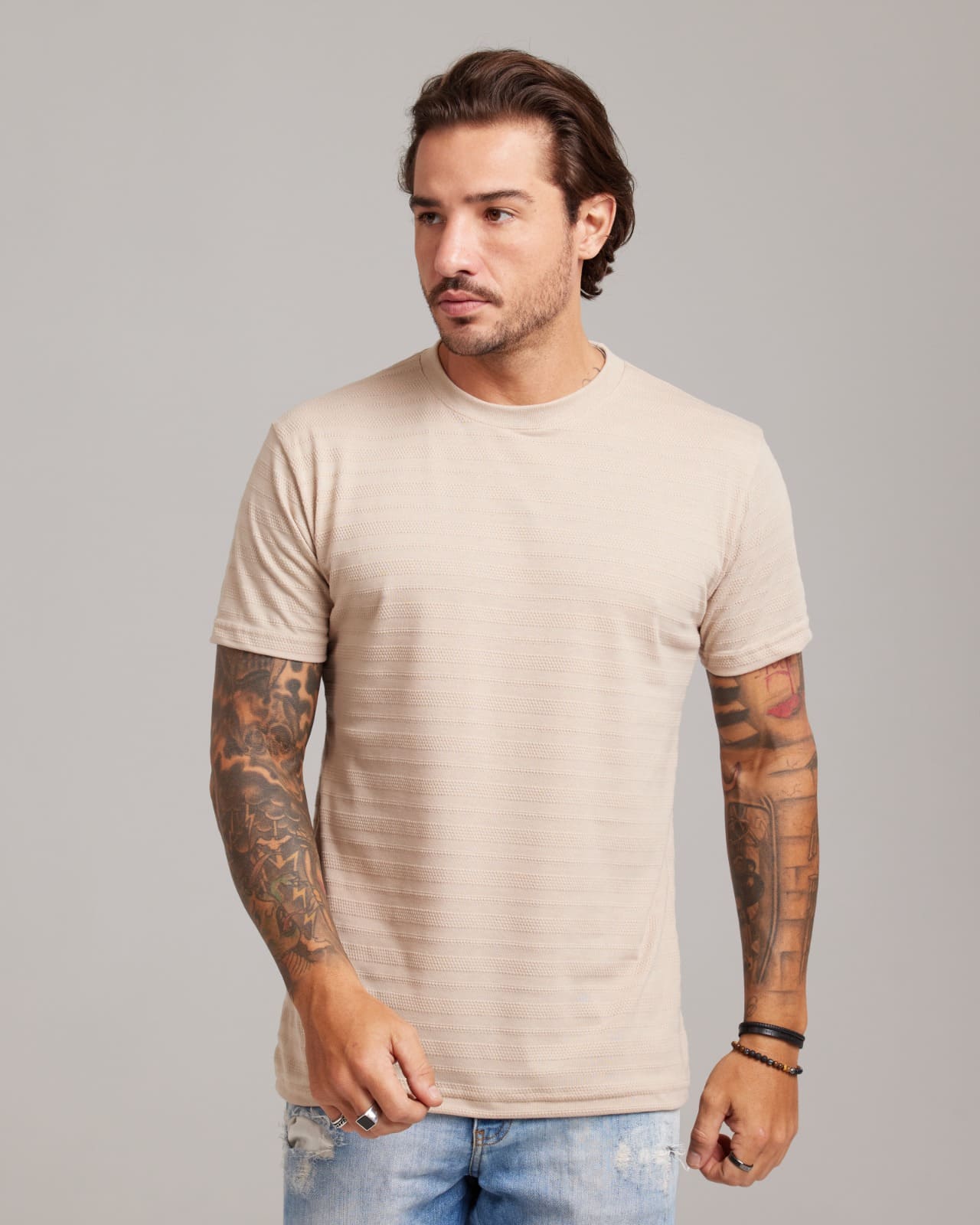Camiseta Waffle Knit Texture Regular