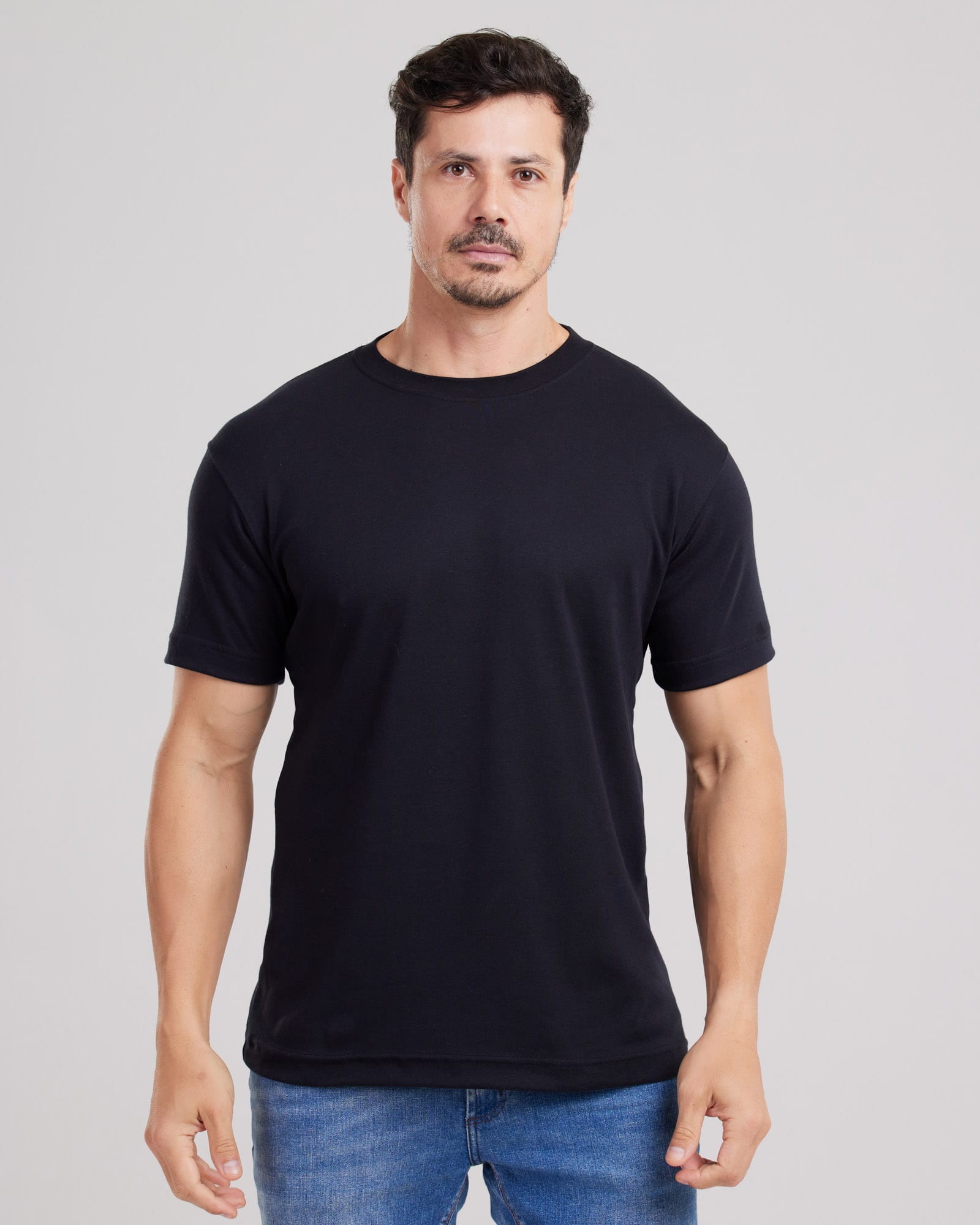 Camiseta Suedine Pima Sensory Regular Fit Preto — Lunfe Têxtil — foto 6