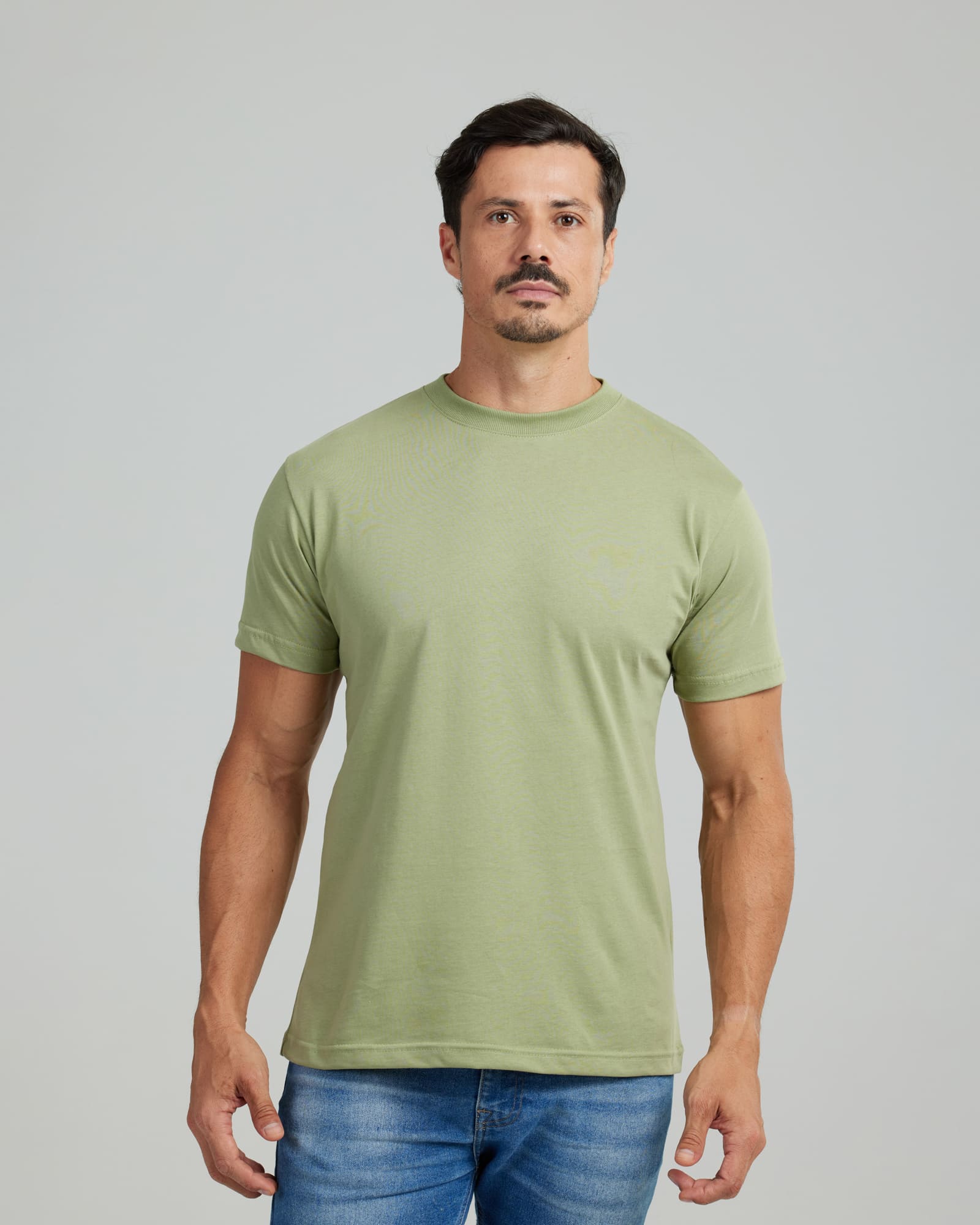 Camiseta Prime Cotton Verde Oliva — Lunfe Têxtil — foto 8