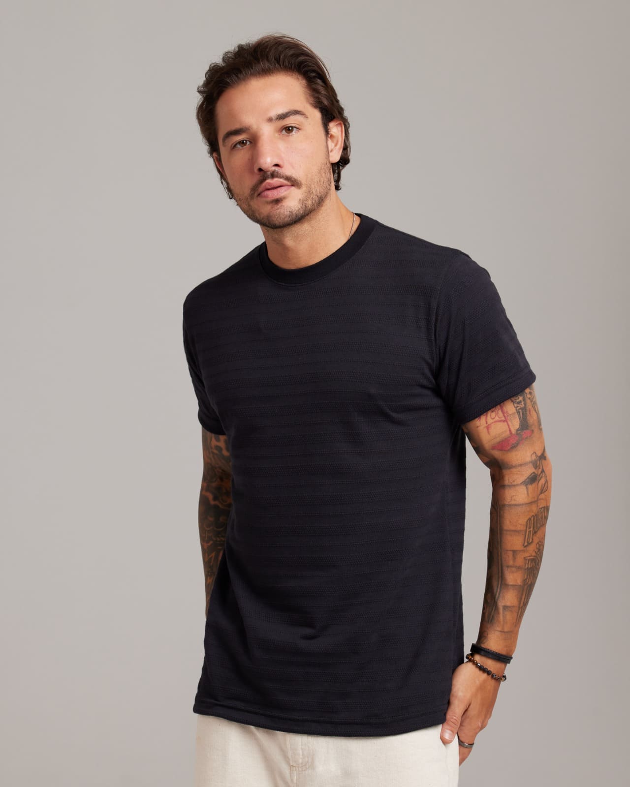 Camiseta Waffle Knit Texture — Lunfe Têxtil — foto 5