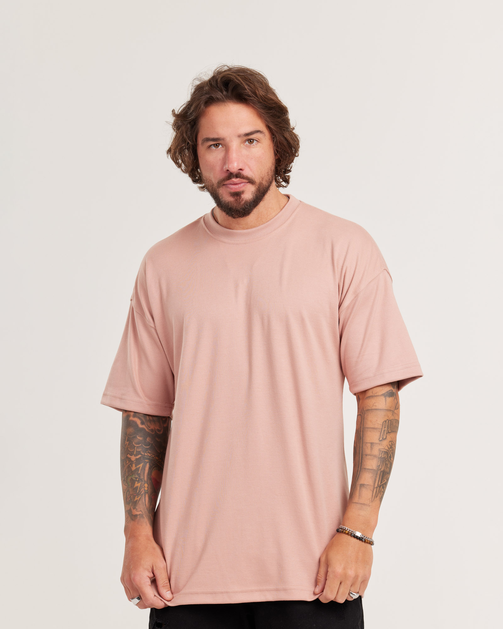 Camiseta Oversized Malhão Suedine — Lunfe Têxtil — foto 4