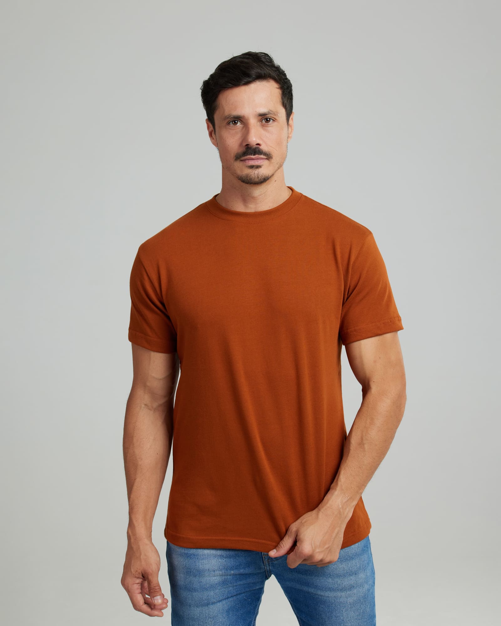 Camiseta Malhão Compact Terracota — Lunfe Têxtil — foto 3