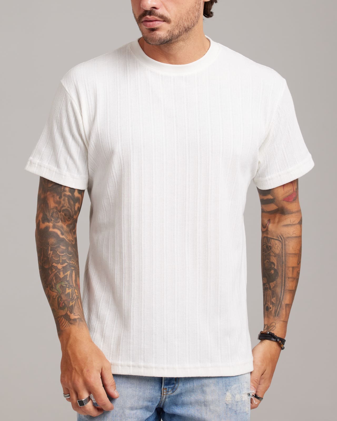 Camiseta Rib Wide Texture Regular