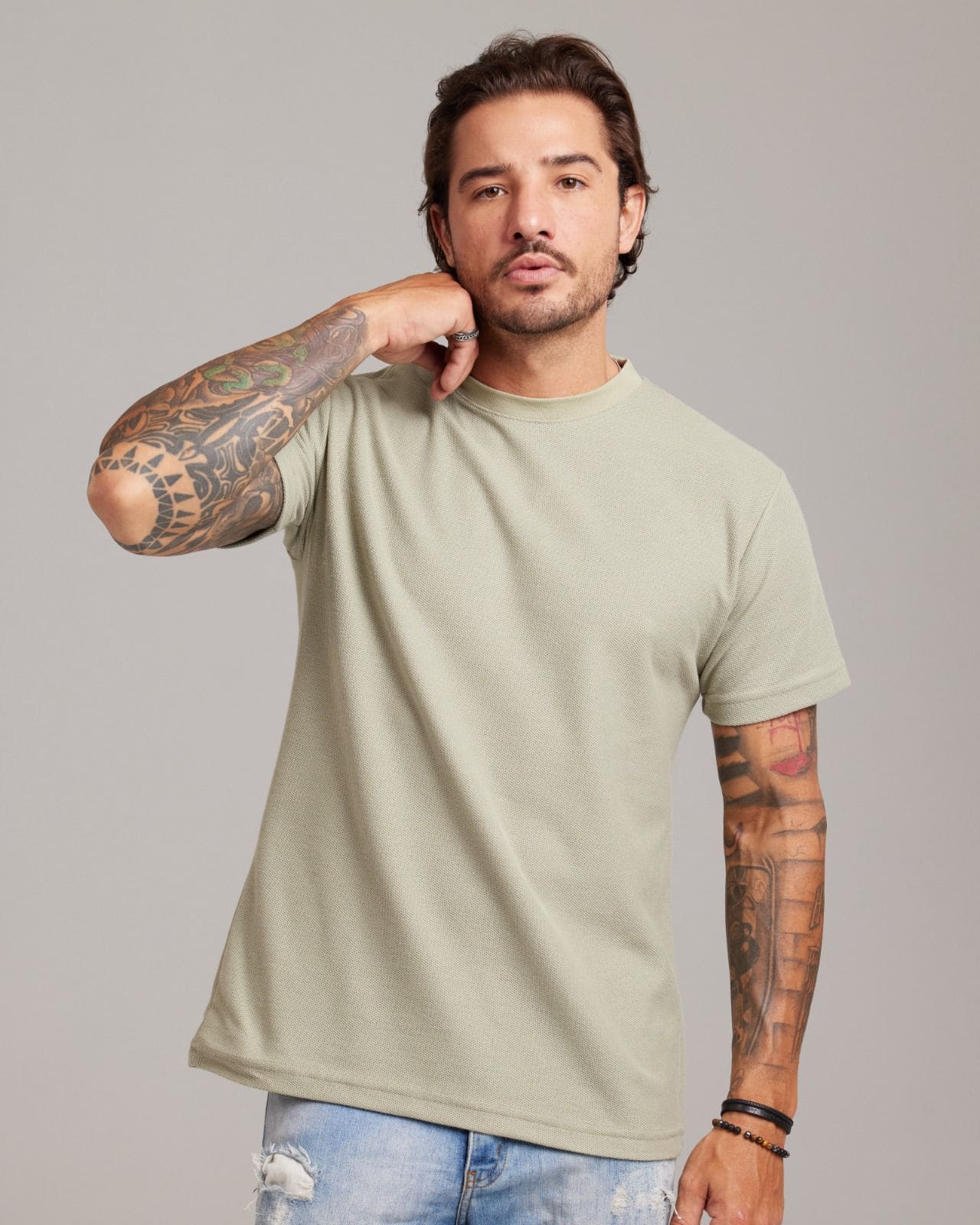 Camiseta Piquê Texture — Lunfe Têxtil — foto 8
