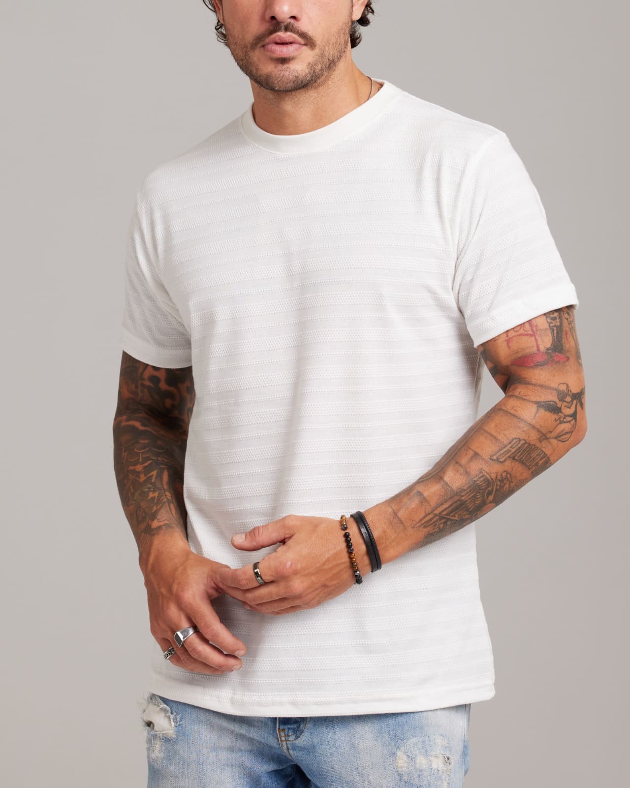 Camiseta Waffle Knit Texture — Lunfe Têxtil — foto 8