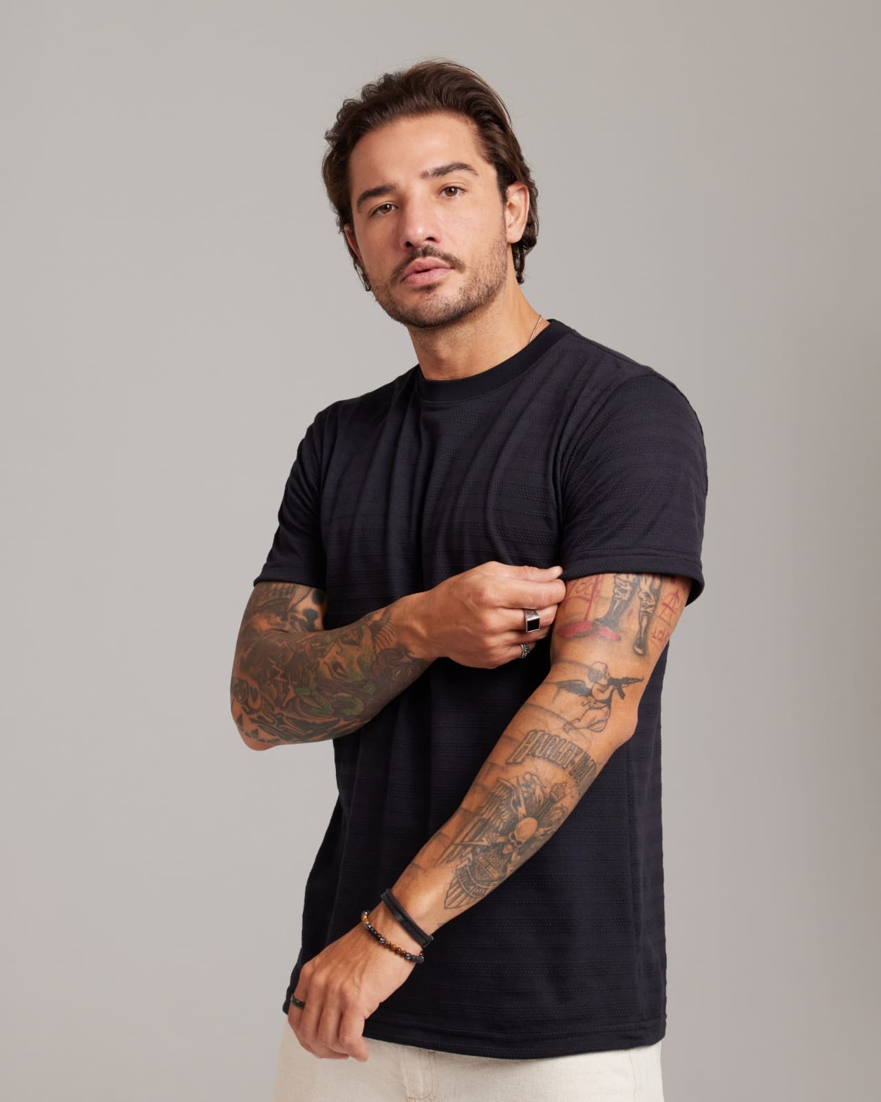 Camiseta Waffle Knit Texture — Lunfe Têxtil — foto 6