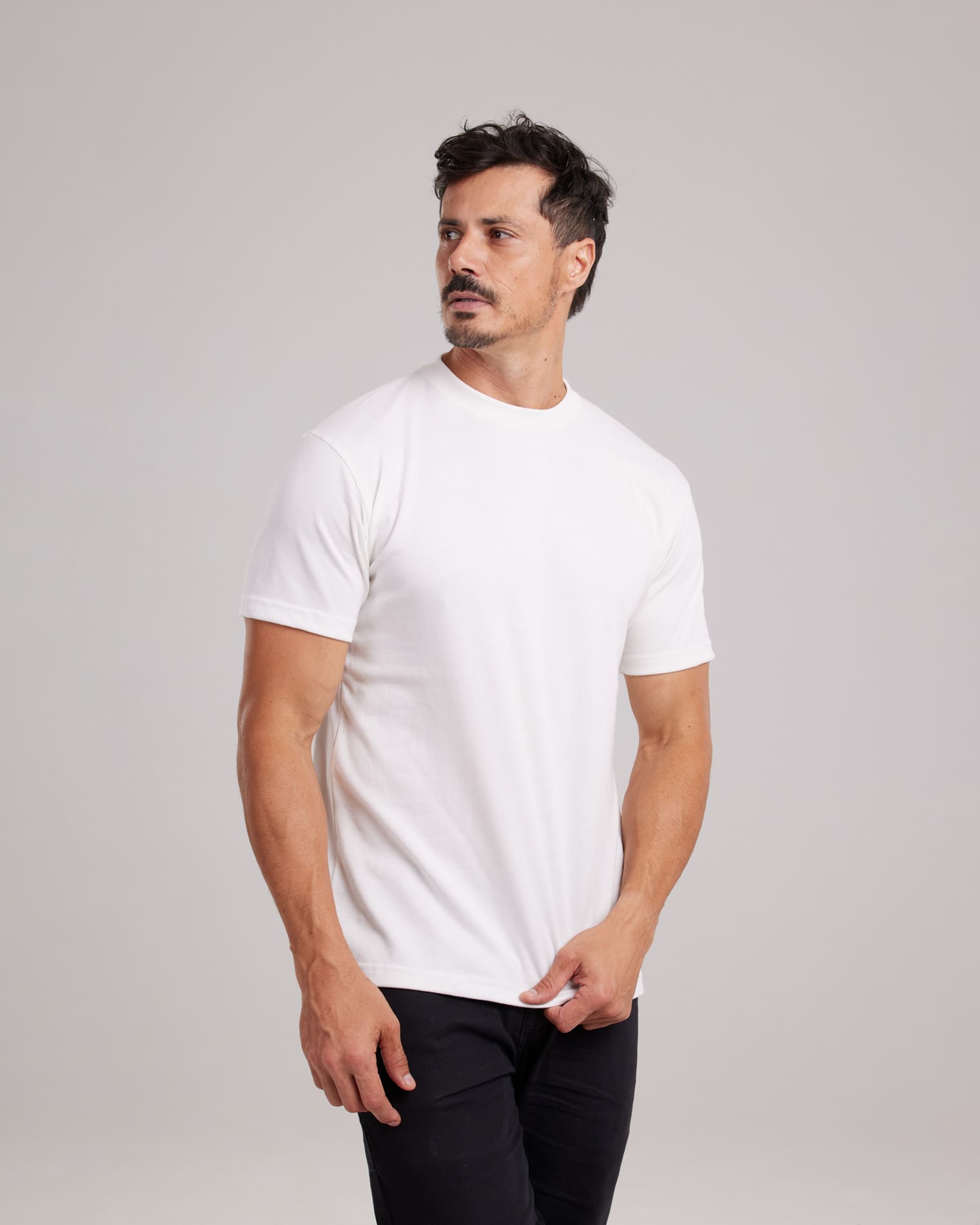 Camiseta Chinese Cotton Heavyweight Off White — Lunfe Têxtil — foto 6
