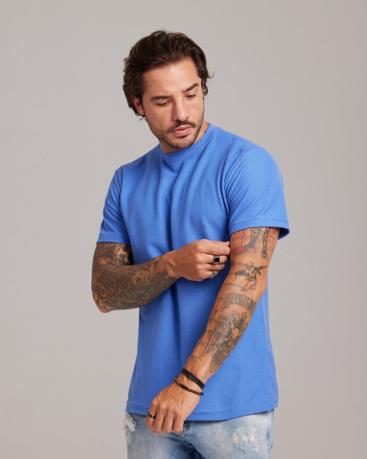 Camiseta Piquê Texture — Lunfe Têxtil — foto 3