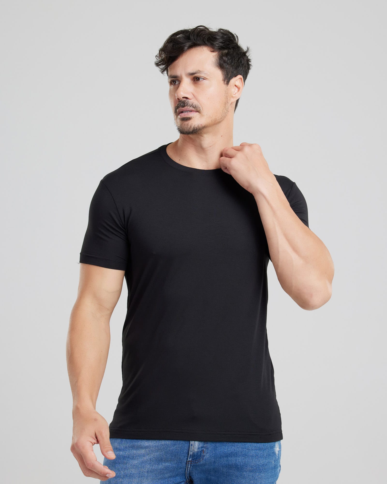 Camiseta Modal Tech Slim Fit — Lunfe Têxtil — foto 5