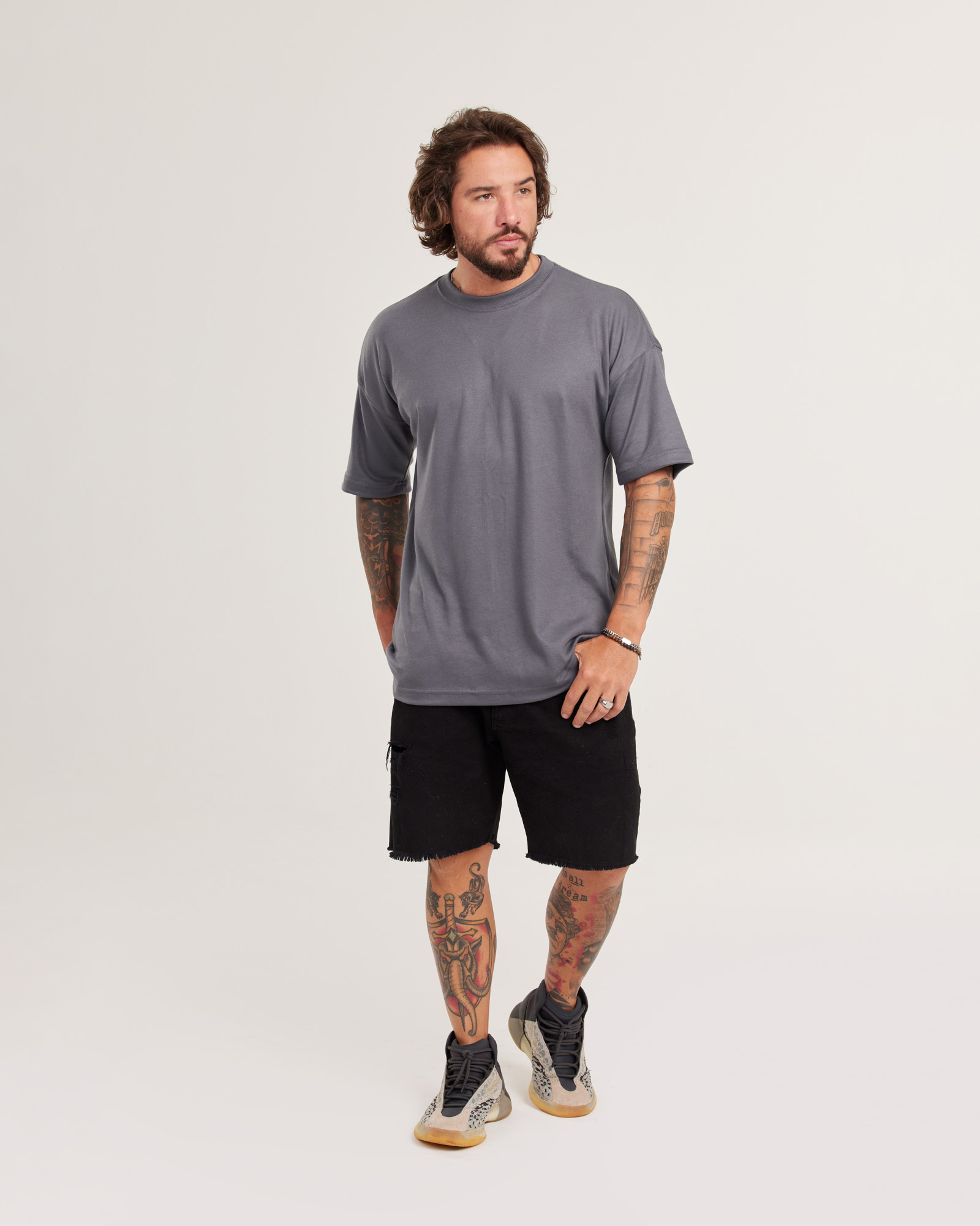 Camiseta Oversized Malhão Suedine — Lunfe Têxtil — foto 7