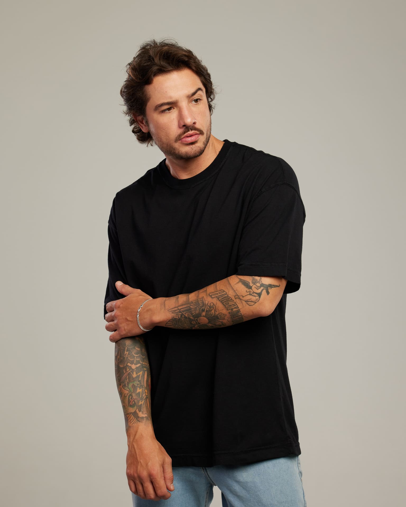 Camiseta Oversized Drop Shoulder — Lunfe Têxtil — foto 2